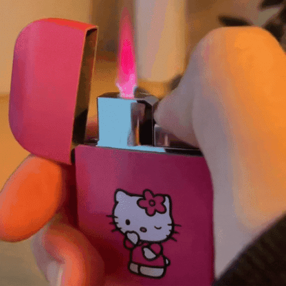 Pink Flame Kitty Lighter